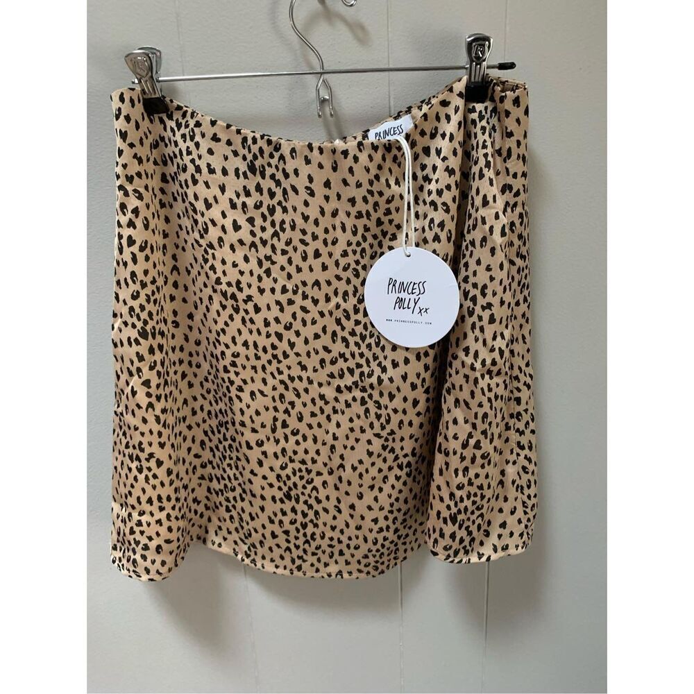 NWT! Princess Polly Leopard Print Dana Mini Skirt size 12 - Picture 3 of 7